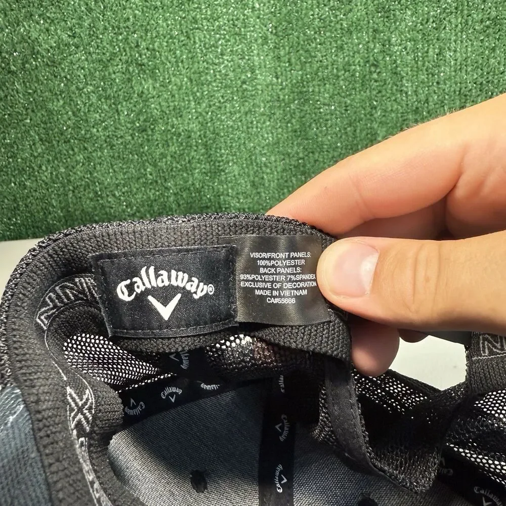Callaway Golf Hat Black‎ Camo Golf Trucker Cap Adjustable Snapback Mens One Size